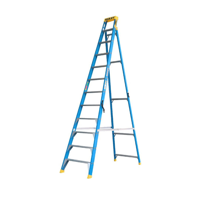 Bailey FS13976 3.6m 150kg 12 Step Pro Fibreglass Punch Lock Leansafe Single Sided Step Ladder