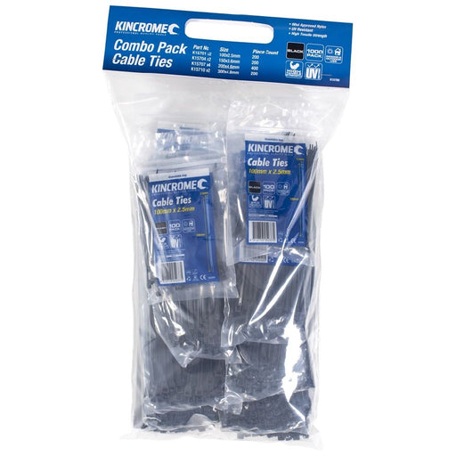 Kincrome Kincrome K15780 1000 Piece Cable Tie Combo Pack