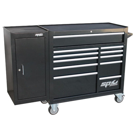 SP-Tools-SP40160-11-Drawer-Black-CUSTOM-Series-Roller-Cabinet-Side-Cabinet