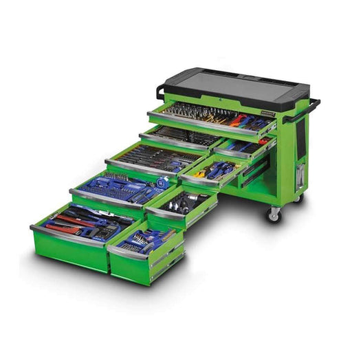 Kincrome Kincrome K1506G 485 Piece Metric & SAE 9 Drawer Green Contour Roller Cabinet Kit