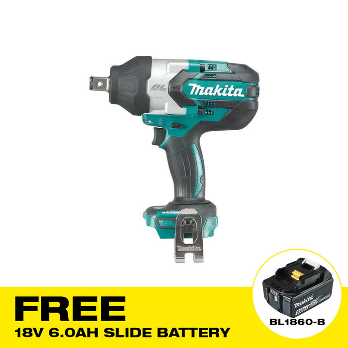 Makita DTW1001Z 18V 1700Nm 3/4" Cordless Brushless Impact Wrench (Skin Only)