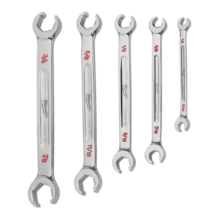 Milwaukee 48229470 5 Piece SAE Double End Flare Nut Wrench Set