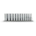 AuzGrip A75450 12 Piece Metric 12 Point 3/8" Square Drive Deep Socket Set