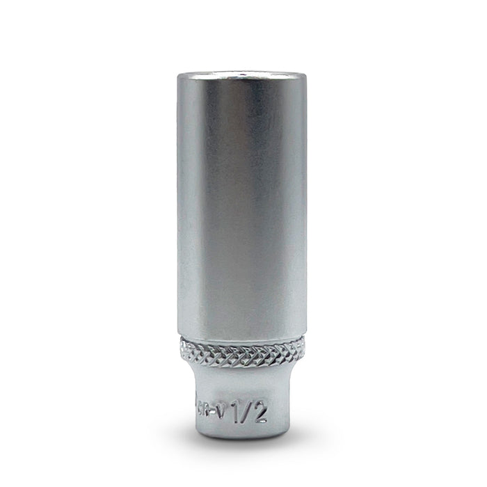 AuzGrip 1/2 Inch SAE 6 Point 1/4 Inch Square Drive Deep Socket Front