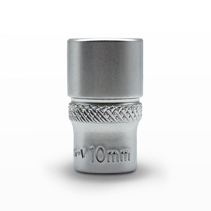 AuzGrip 10mm Metric 6 Point 1/4 Inch Square Drive Socket Front