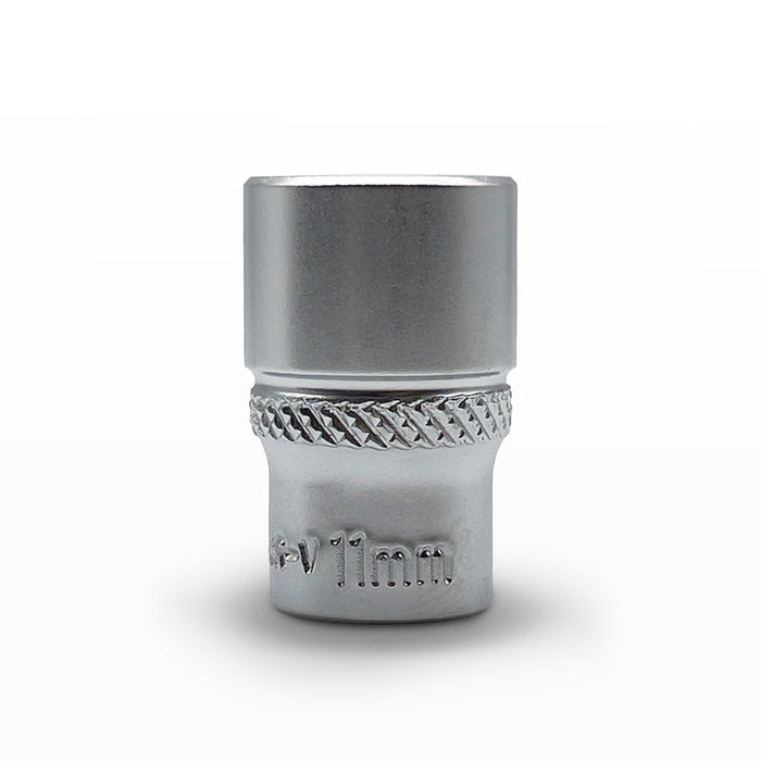 AuzGrip 11mm Metric 6 Point 1/4 Inch Square Drive Socket Front