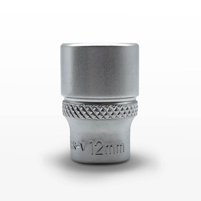 AuzGrip 12mm Metric 6 Point 1/4 Inch Square Drive Socket Front