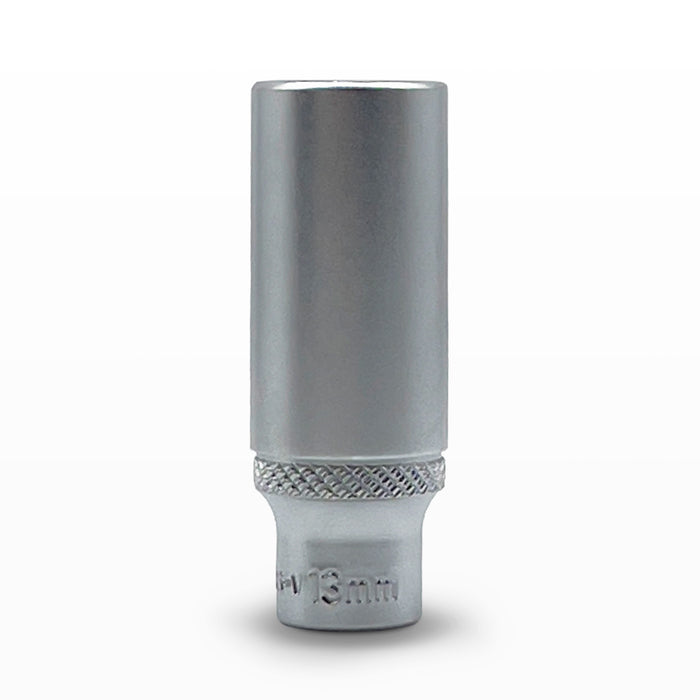 AuzGrip 13mm Metric 6 Point 1/4 Inch Square Drive Deep Socket Front