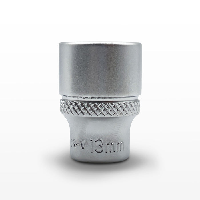 AuzGrip 13mm Metric 6 Point 1/4 Inch Square Drive Socket Front