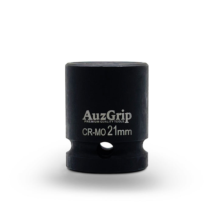 AuzGrip 21mm Metric 6 Point 1/2 inch Standard Impact Socket Set Front