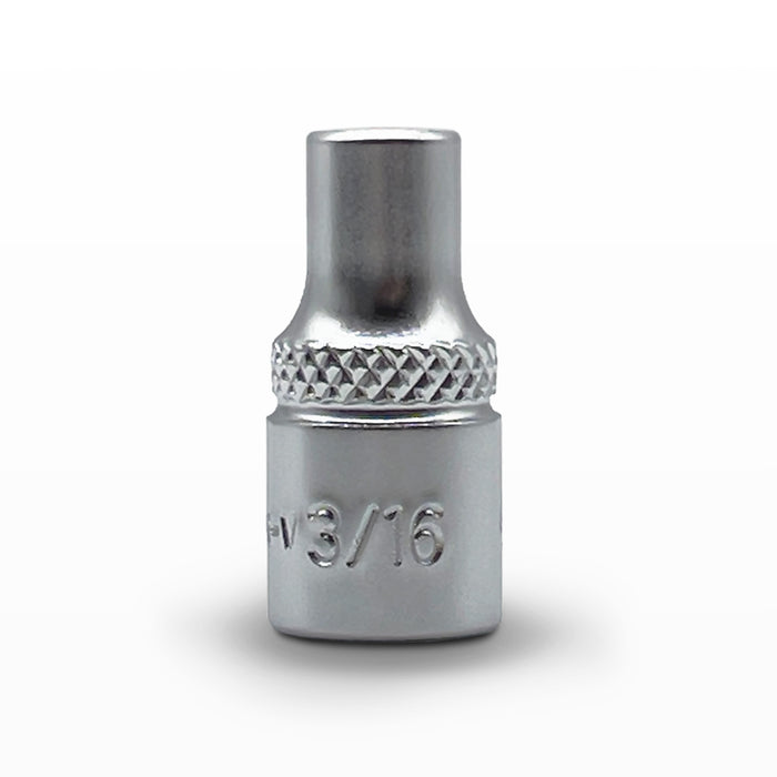 AuzGrip 3/16 Inch SAE 6 Point 1/4 Inch Square Drive Socket Front 