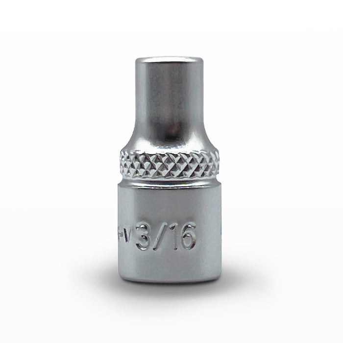 AuzGrip 3/16 Inch SAE 6 Point 1/4 Inch Square Drive Standard Socket Front