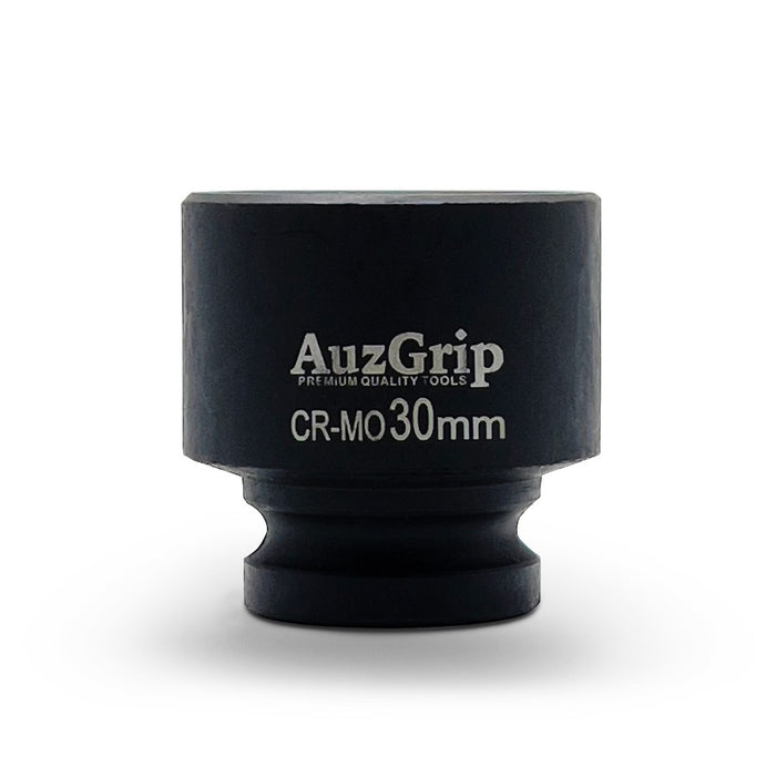 AuzGrip 30mm Metric 6 Point 1/2 inch Standard Impact Socket Set Front