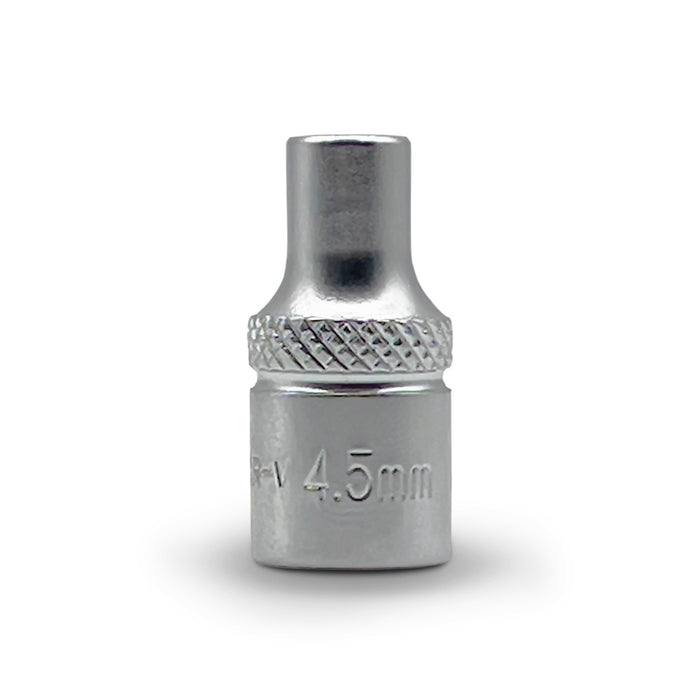 AuzGrip 4.5mm 6 Point Metric 1/4 Inch Square Drive Socket Front
