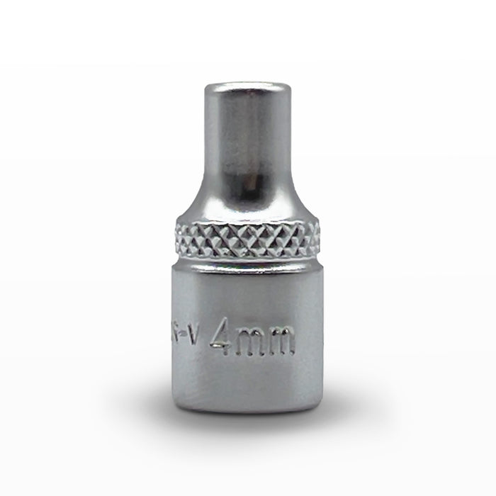 AuzGrip 4mm Metric 6 Point 1/4 Inch Square Drive Socket Front