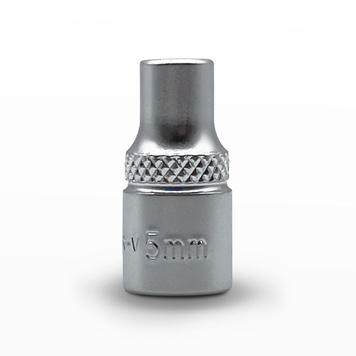 AuzGrip 5mm Metric 6 Point 1/4 Inch Square Drive Socket Front