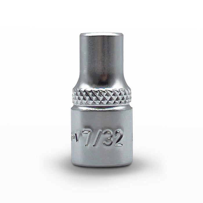 AuzGrip 7/32 Inch SAE 6 Point 1/4 Inch Square Drive Standard Socket Front