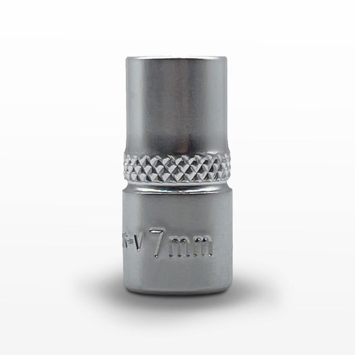AuzGrip 7mm Metric 6 Point 1/4 Inch Square Drive Socket Front