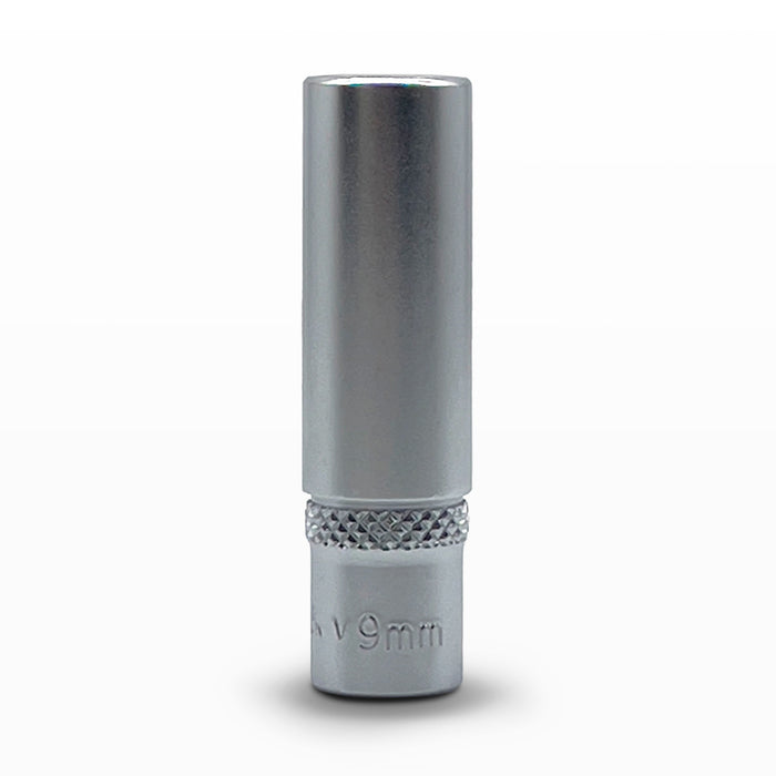 AuzGrip 9mm Metric 6 Point 1/4 Inch Square Drive Deep Socket Front