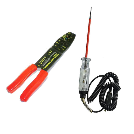 AuzGrip A20070 Circuit Tester and A57201 Crimping & Wire Stripper Tool Bundle