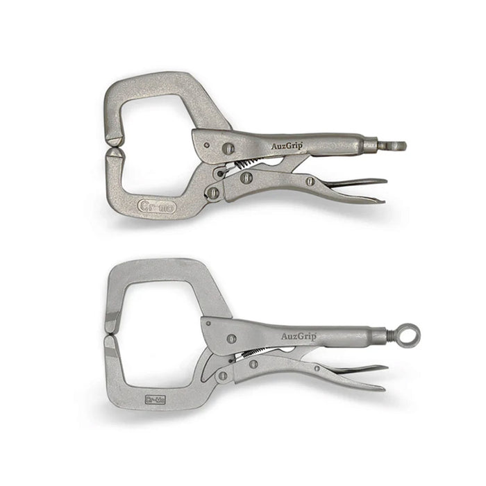AuzGrip A33025 + A33030 Locking C-Clamp Pliers Bundle