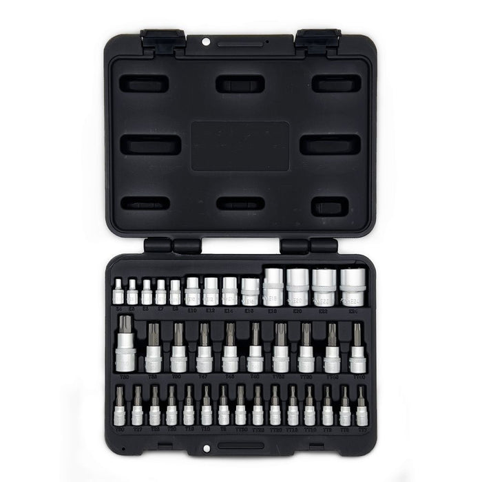 AuzGrip A71140 38 Piece Torx Bit and E Torx Bit Socket Set Front