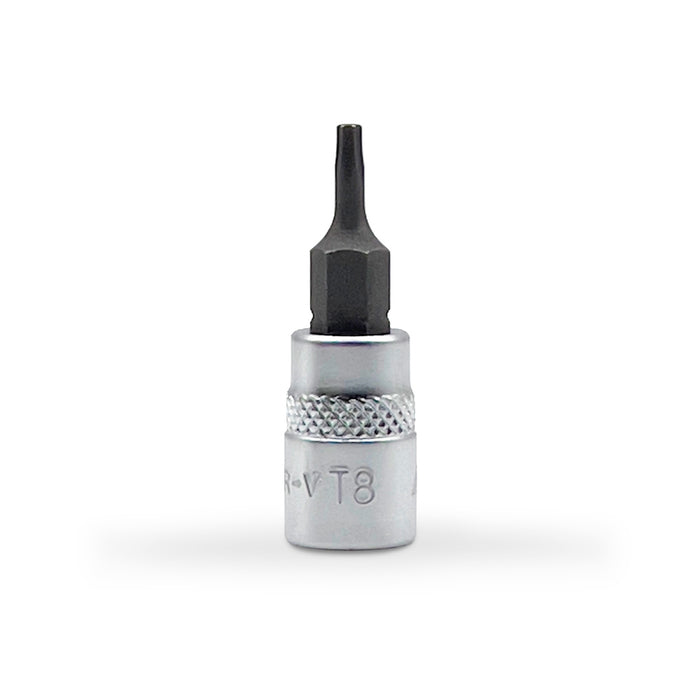 AuzGrip A71184 T8 1/4 Inch Square Drive Torx Bit Socket