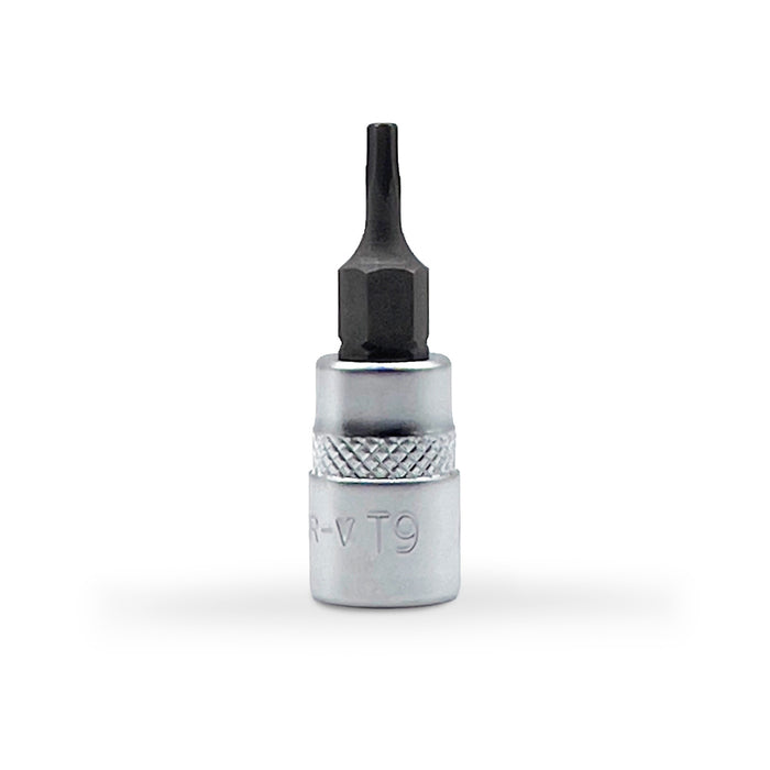 AuzGrip A71203 T9 1/4 Inch Square Drive Tamper Proof Torx Bit Socket Front