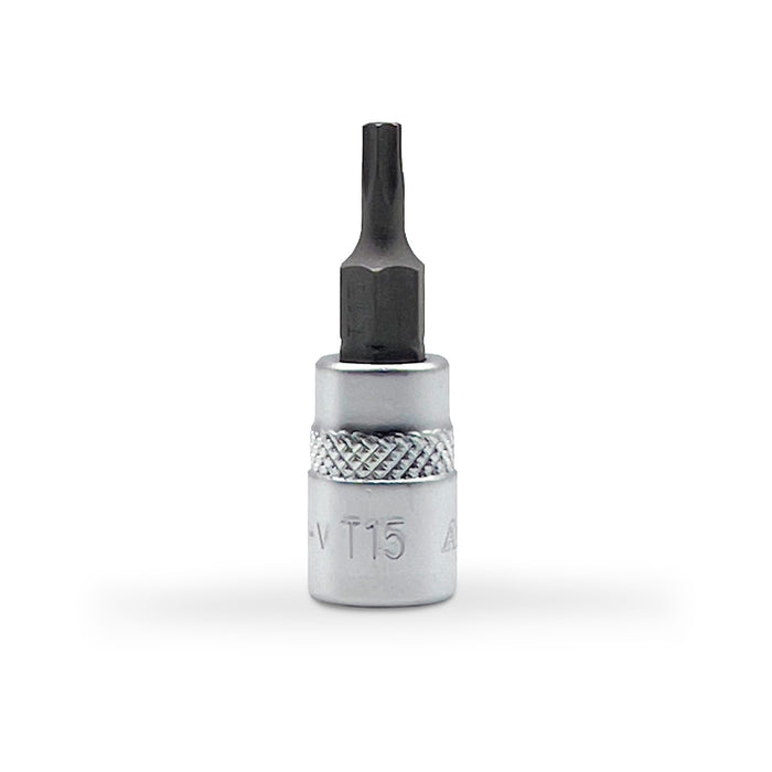 AuzGrip A71205 T15 1/4 Inch Square Drive Tamper Proof Torx Bit Socket Front