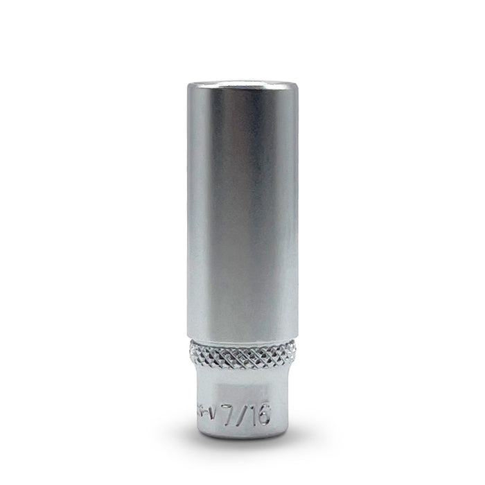 AuzGrip A75377 7/16 Inch SAE 12 Point 1/4 Inch Square Drive Deep Socket Front