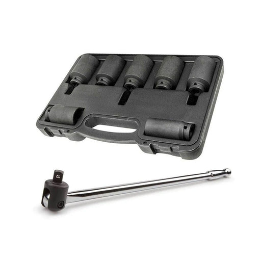 AuzGrip A84403 7pc Hub Nut Deep Impact Socket Set and A67300 Breaker Bar Bundle