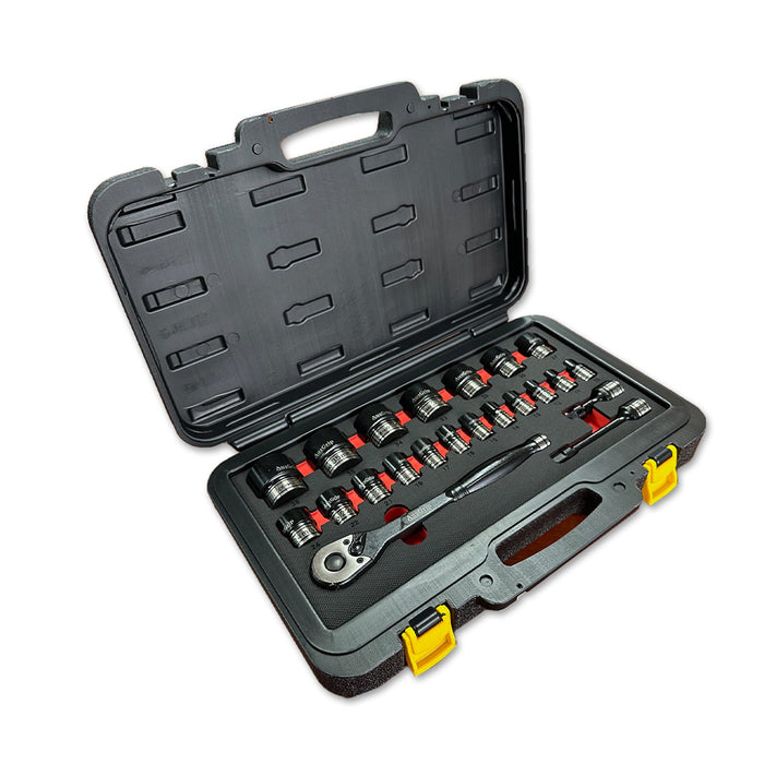 AuzGrip A84501 22 Piece Metric Thin Wall Impact Socket Set Front 1