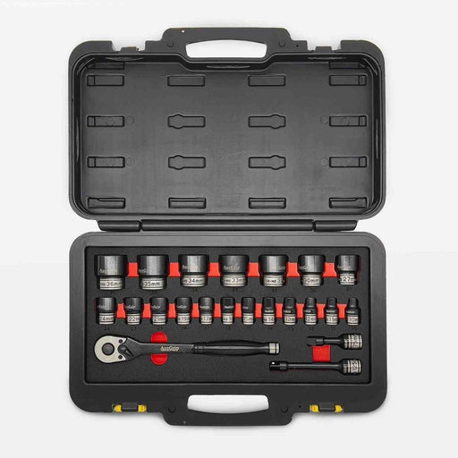 AuzGrip A84501 22 Piece Metric Thin Wall Impact Socket Set Front