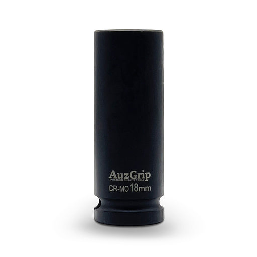 AuzGrip A84711 18mm Metric 6 Point 1/2 Inch Square Drive Deep Impact Socket Front