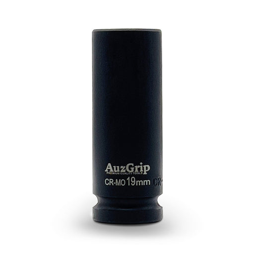 AuzGrip A84712 19mm Metric 6 Point 1/2 Inch Square Drive Deep Impact Socket Front