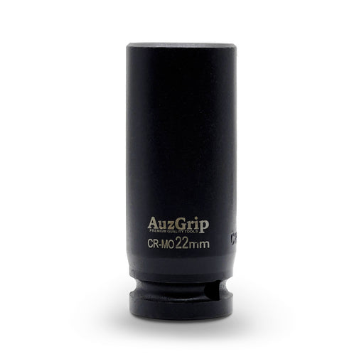 AuzGrip A84715 22mm Metric 6 Point 1/2 Inch Square Drive Deep Impact Socket Front