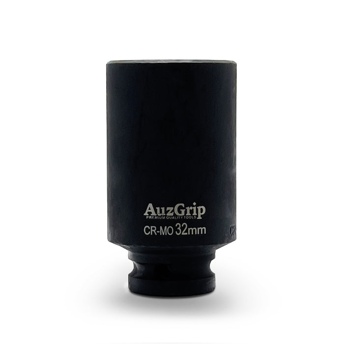 AuzGrip A84725 32mm Metric 6 Point 1/2 Inch Square Drive Deep Impact Socket Front