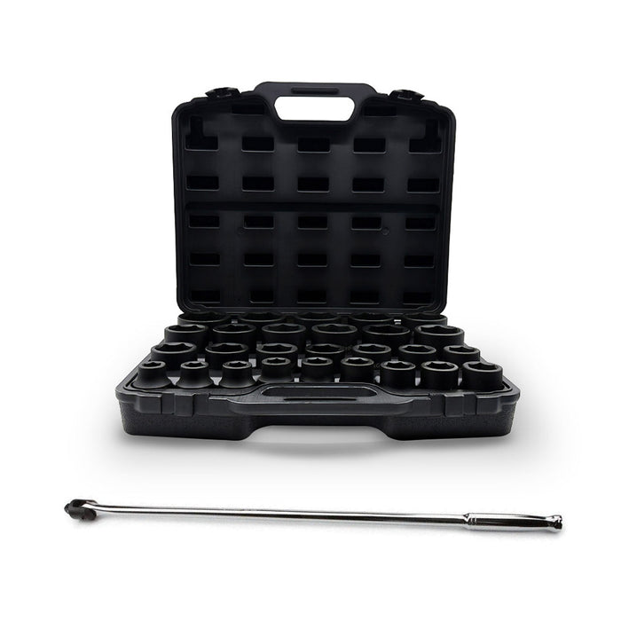 AuzGrip A86605 27pc 3/4" Drive Impact Socket Set + A67310 1000mm Breaker Bar Bundle