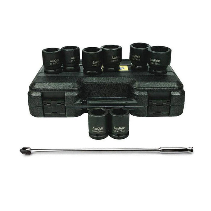 AuzGrip A86606 8pc 3/4" Impact Socket Set and A67310 Breaker Bar Bundle