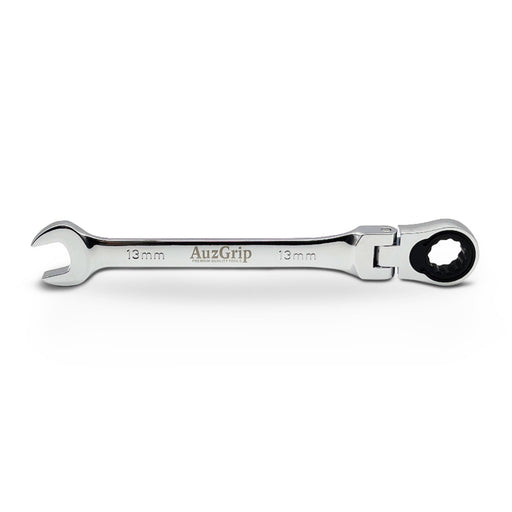 AuzGrip A89720 13mm Flexible Open End Ring Combination Ratchet Spanner Front