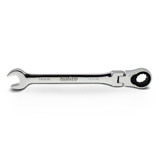 AuzGrip A89721 14mm Flexible Open End Ring Combination Ratchet Spanner Front