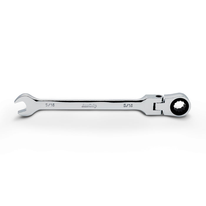AuzGrip A89740 5/16 Inch Flexible Open End and Ring Combination Ratchet Spanner Front