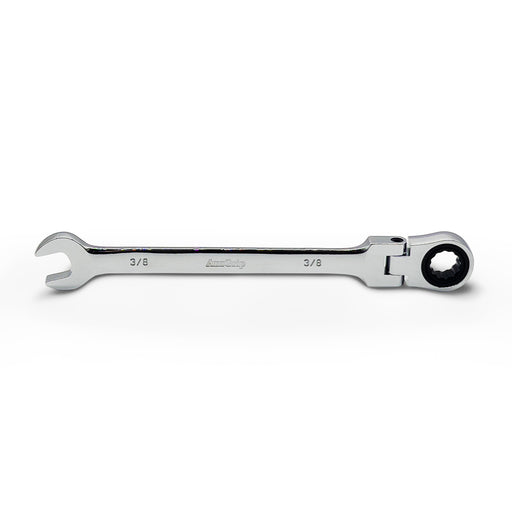 AuzGrip A89741 3/8 Inch Flexible Open End and Ring Combination Ratchet Spanner Front