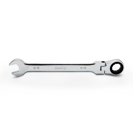 AuzGrip A89744 9/16 Inch Flexible Open End and Ring Combination Ratchet Spanner Front