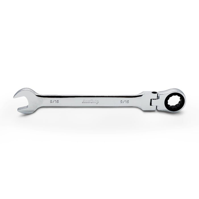 AuzGrip A89744 9/16 Inch Flexible Open End and Ring Combination Ratchet Spanner Front
