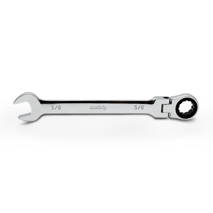 AuzGrip A89745 5/8 Inch Flexible Open End and Ring Combination Ratchet Spanner Front