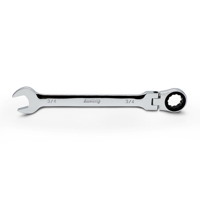 AuzGrip A89747 3/4 Inch Flexible Open End and Ring Combination Ratchet Spanner Front