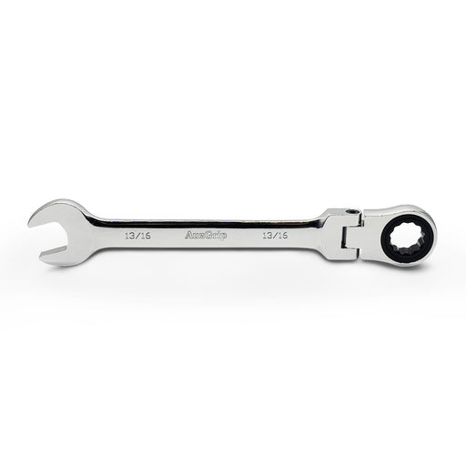 AuzGrip A89748 13/16 Inch Flexible Open End and Ring Combination Ratchet Spanner Front
