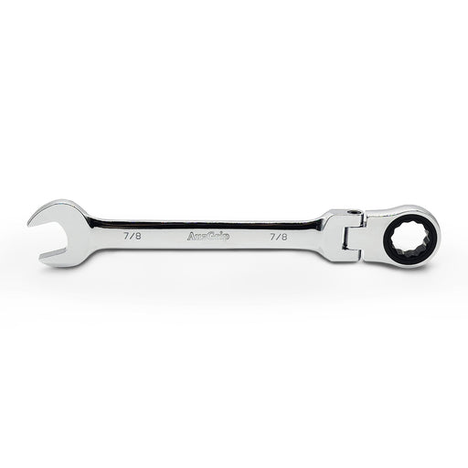 AuzGrip A89749 7/8 Inch Flexible Open End and Ring Combination Ratchet Spanner Front