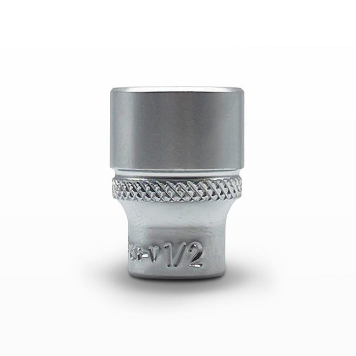 AuzGrip SAE 1/2 Inch 12 Point 1/4 Inch Square Drive Socket Front